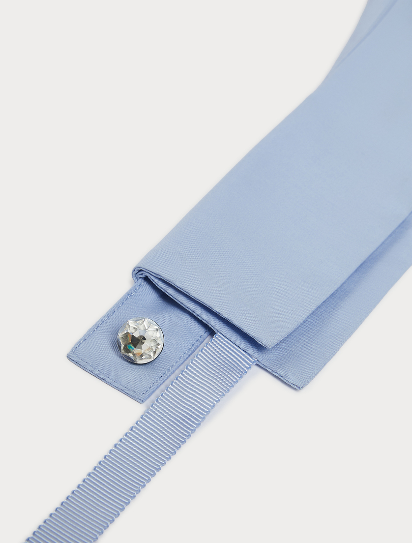 Cotton poplin collar - SKY BLUE - Marina Rinaldi - 3