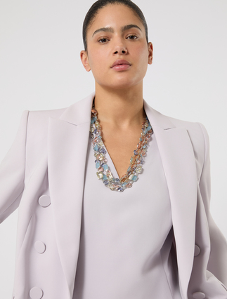 Crystal-adorned necklace - PASTEL GREEN - Marina Rinaldi - 3