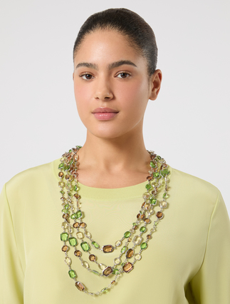 Crystal-adorned necklace - GREEN - Marina Rinaldi - 3