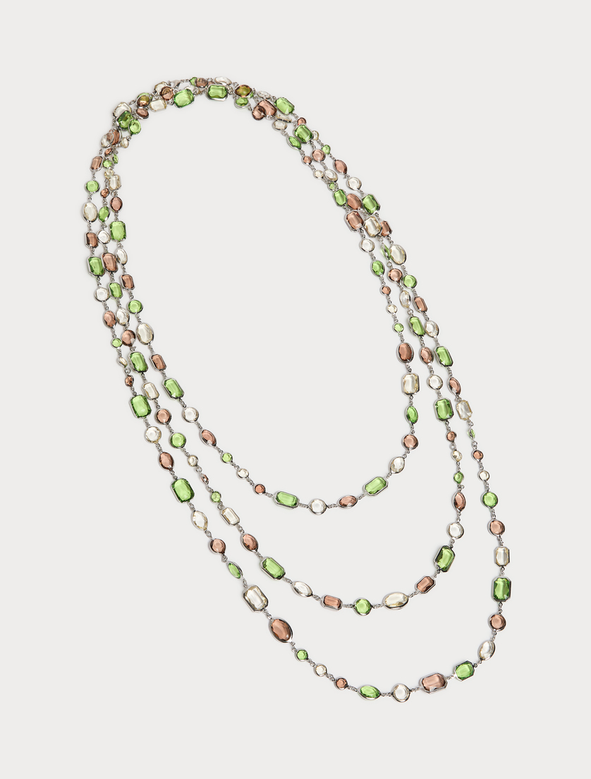 Halskette mit Kristallen - GRUEN - Marina Rinaldi