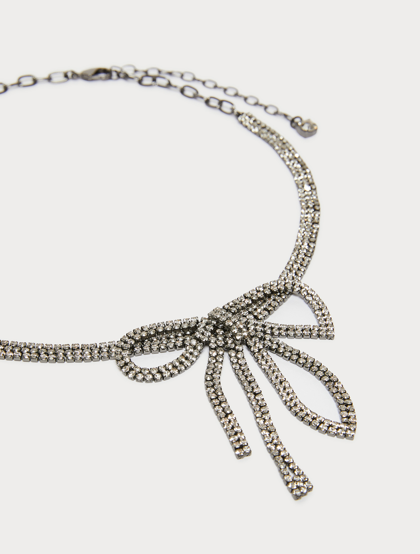 Bow necklace, brooch and earrings - CRYSTAL - Marina Rinaldi - 3