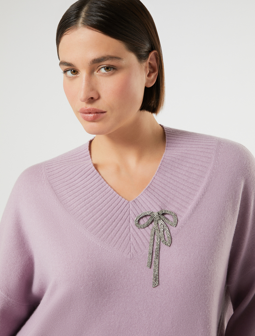 Bow necklace, brooch and earrings - CRYSTAL - Marina Rinaldi - 5