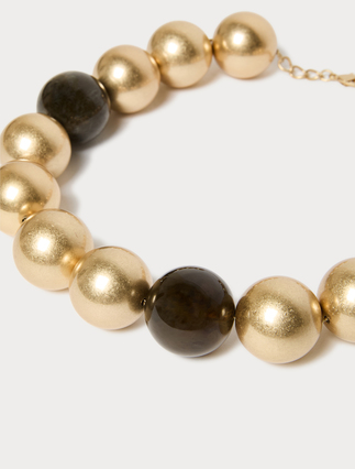 Metal and resin choker and earrings - Marina Rinaldi