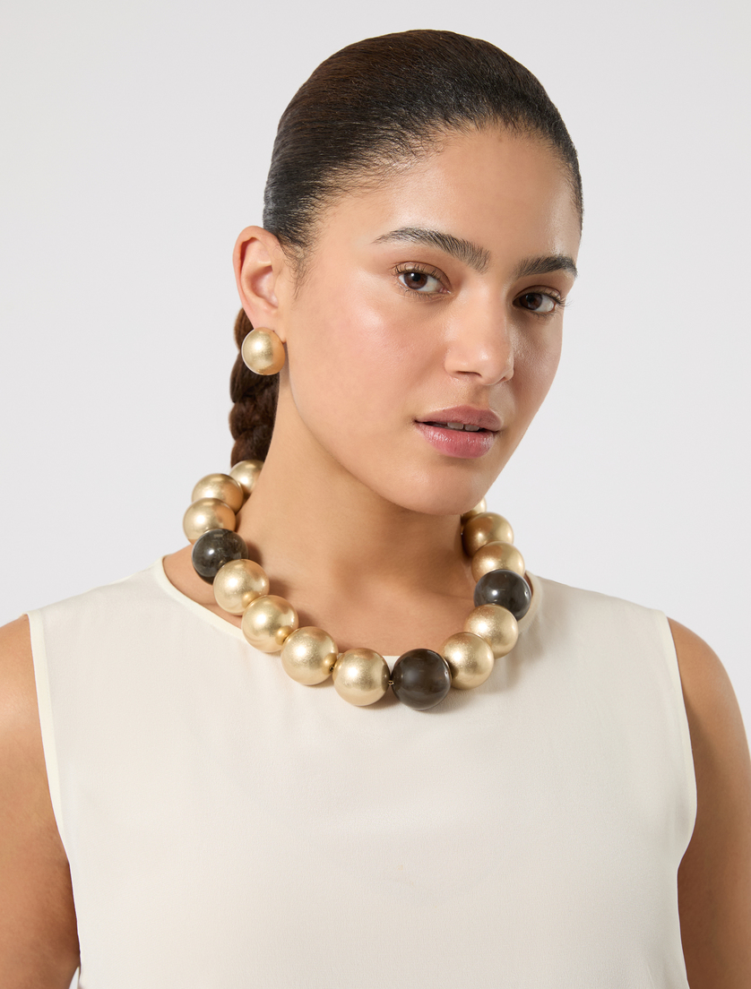 Collier e orecchini in metallo e resina - ORO - Marina Rinaldi - 4