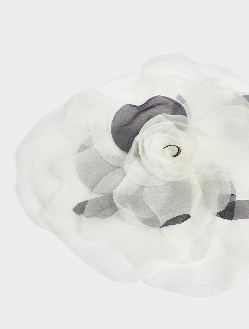 Organza flower brooch - IVORY - Marina Rinaldi - 2