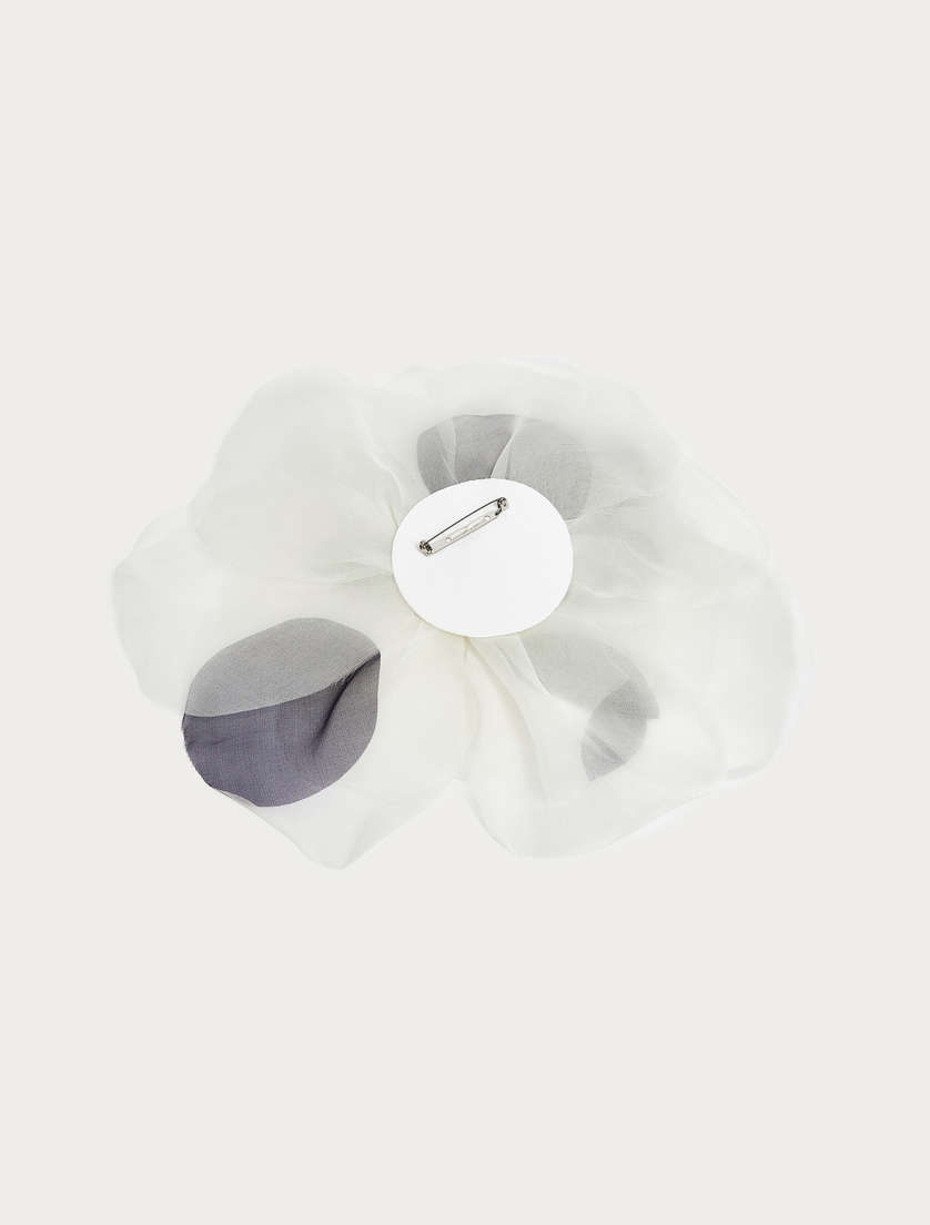 Organza flower brooch - IVORY - Marina Rinaldi - 3