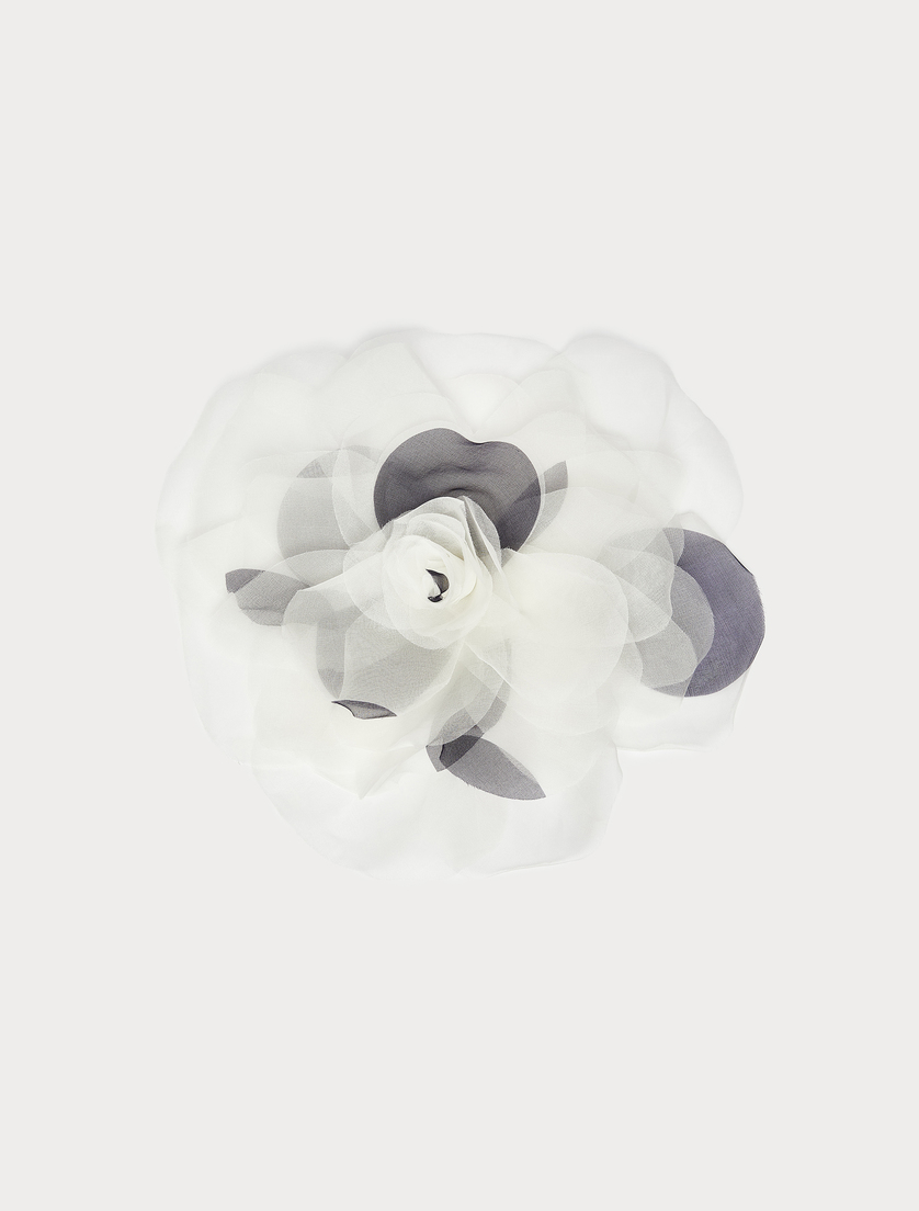 Organza flower brooch - IVORY - Marina Rinaldi