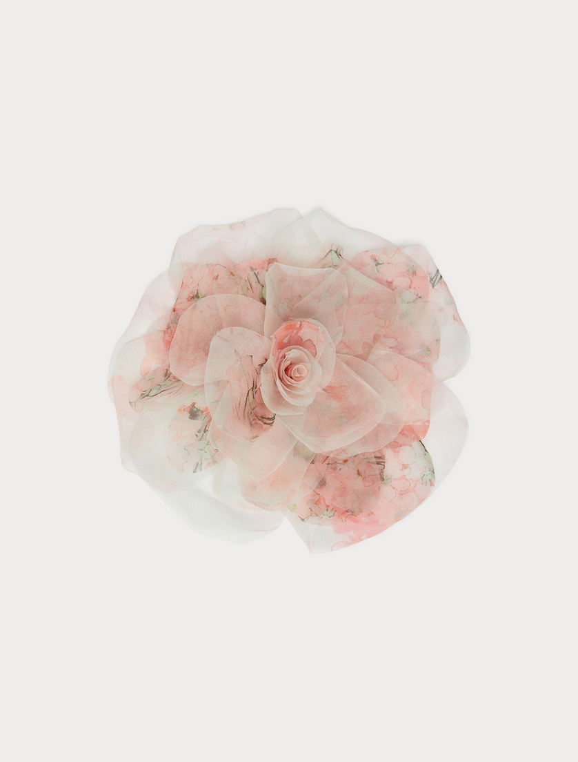 Organza flower brooch - PINK - Marina Rinaldi