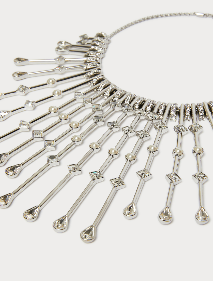 Rhinestone and pearl necklace - CRYSTAL - Marina Rinaldi - 2