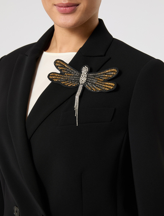 Dragonfly brooch pin - BLACK - Marina Rinaldi - 4