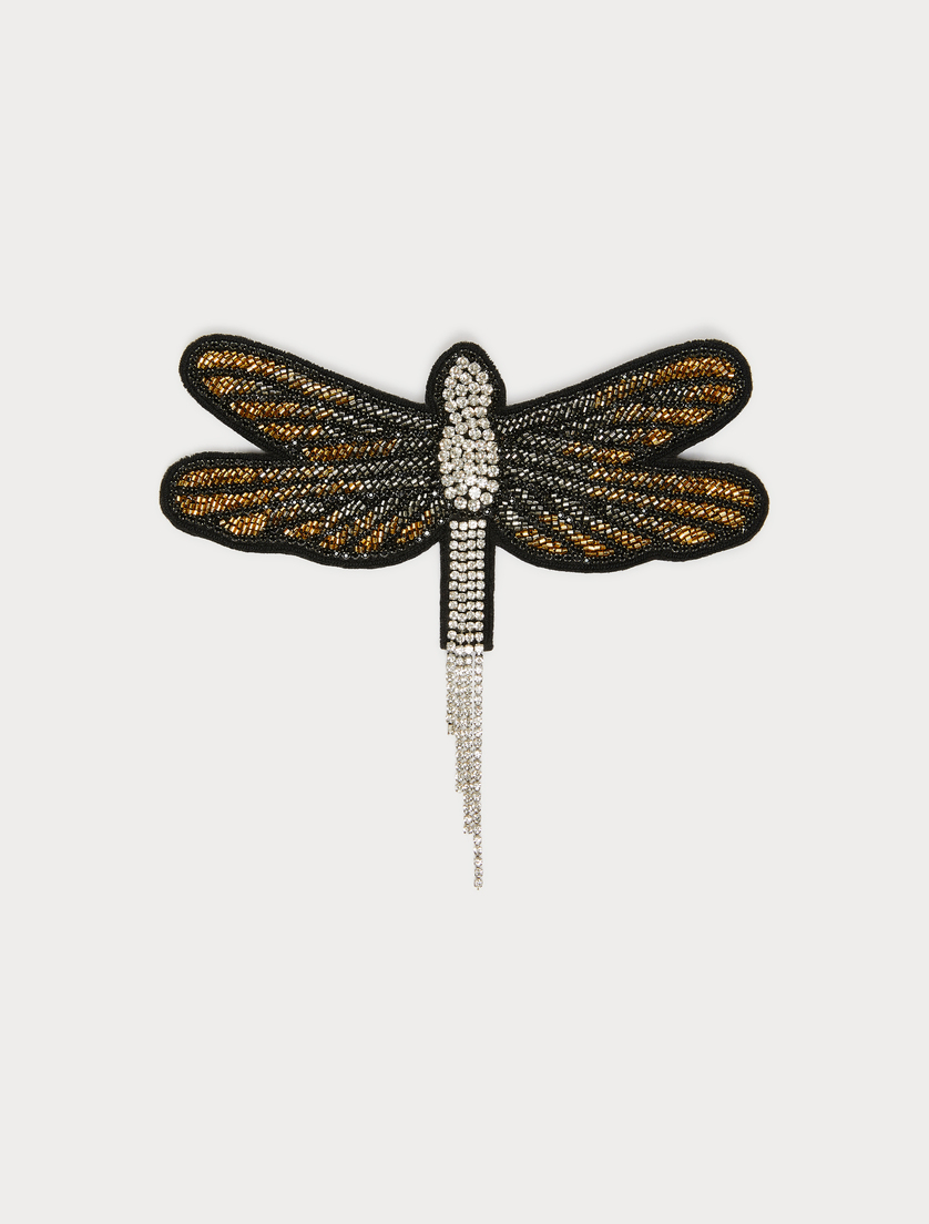 Dragonfly brooch pin - BLACK - Marina Rinaldi