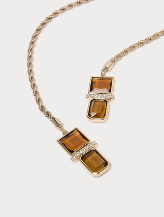 Rhinestone-adorned adjustable necklace - Marina Rinaldi