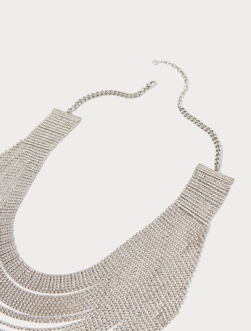 Mehrreihige Kette mit Strasssteinen - SILBER - Marina Rinaldi - 2