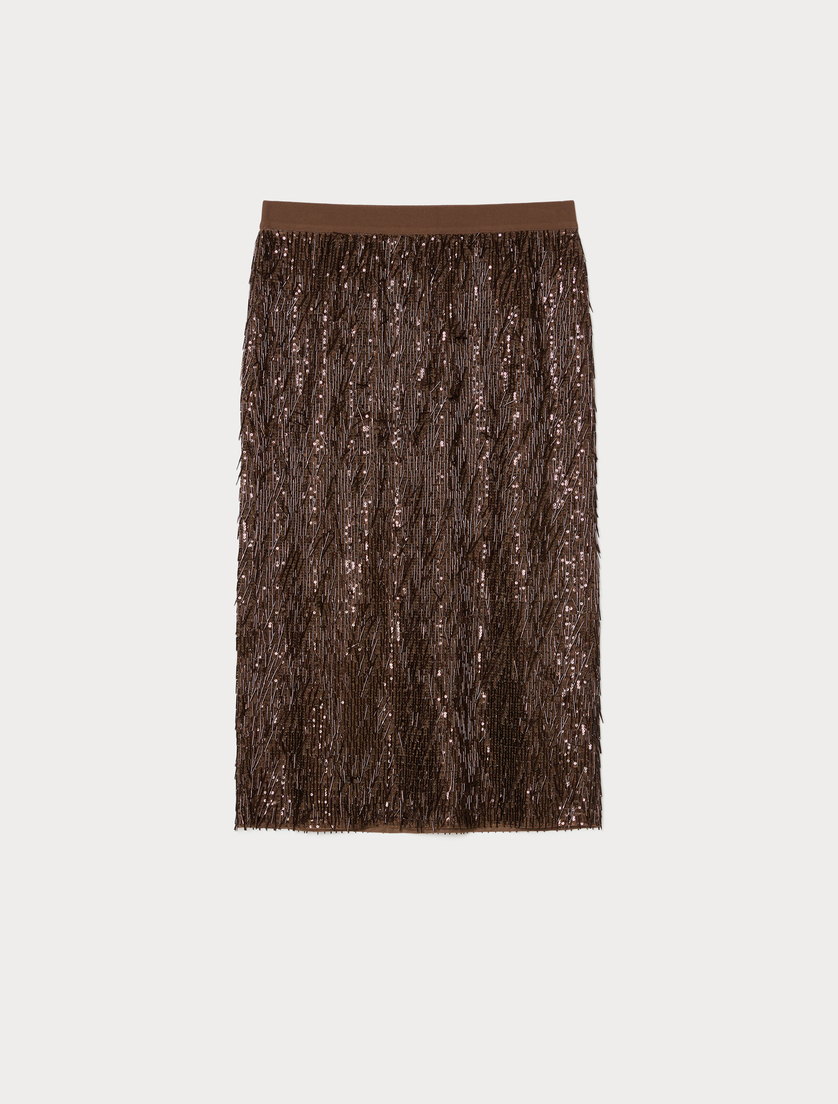 Sequinned tulle skirt - COCOA - Marina Rinaldi