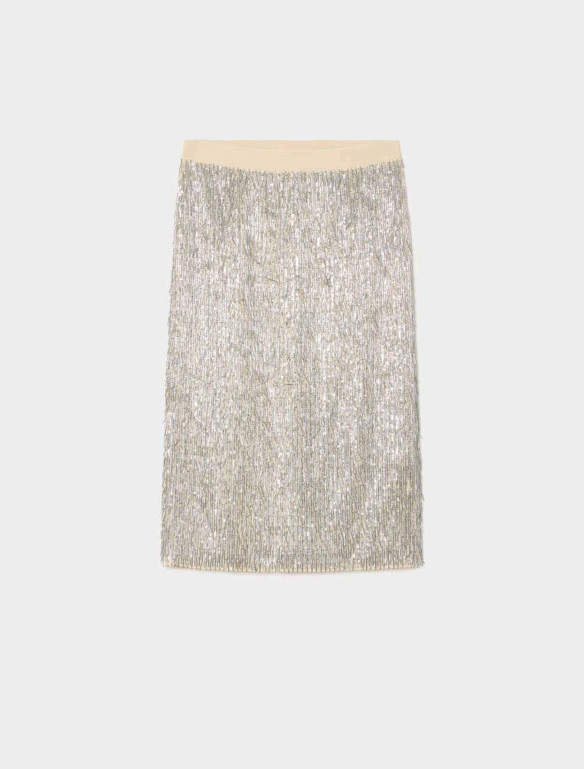Gonna in tulle con paillettes - ARGENTO - Marina Rinaldi