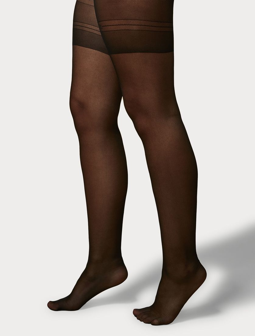 20 denier tulle tights - BLACK - Marina Rinaldi