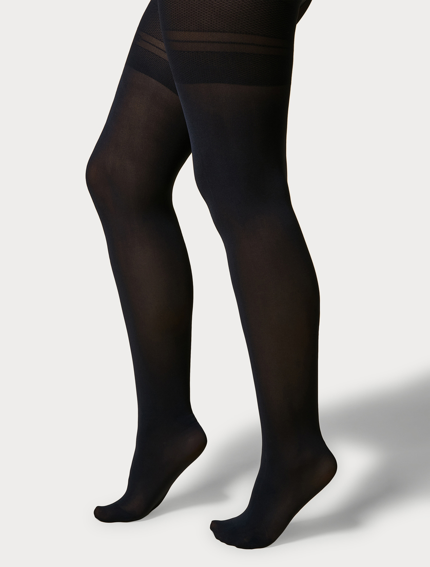 Collants en microfibre 60 deniers - BLEU - Marina Rinaldi