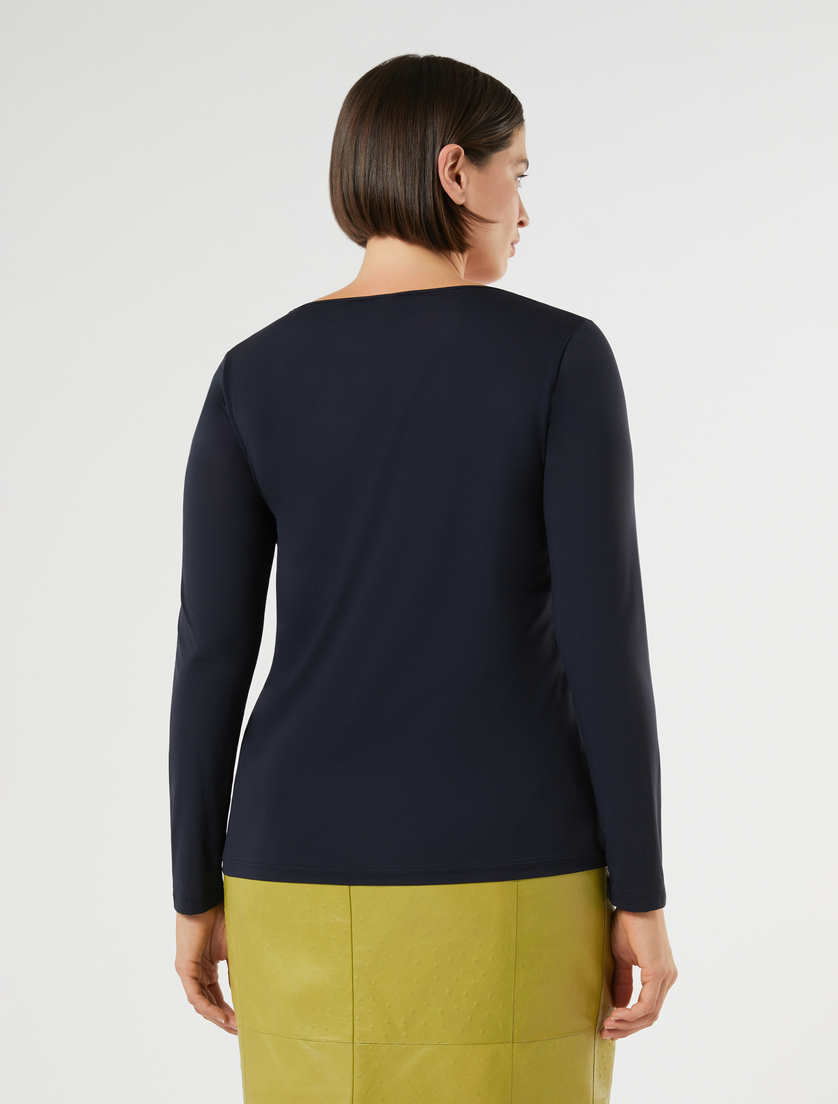 T-shirt in jersey - BLU NOTTE - Marina Rinaldi - 4