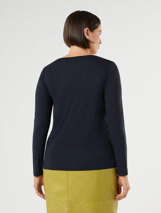 Jersey T-shirt - MIDNIGHTBLUE - Marina Rinaldi - 4