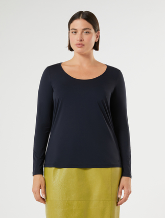 Jersey T-shirt - MIDNIGHTBLUE - Marina Rinaldi - 3