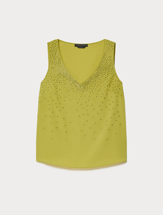 Top aus Crêpe de Chine mit Strass - Marina Rinaldi
