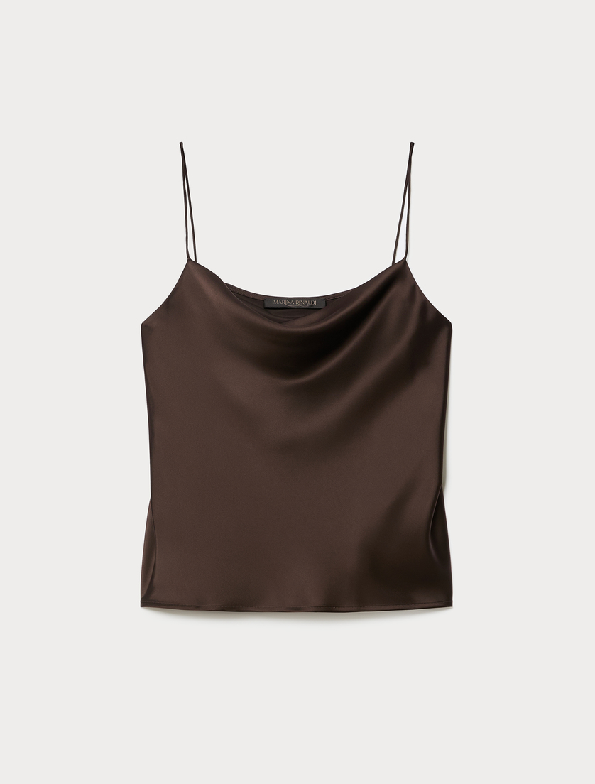 Top in satin - MARRONE SCURO - Marina Rinaldi