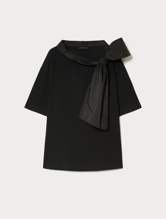 Jersey and taffeta T-shirt - Marina Rinaldi