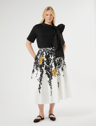 Jersey and taffeta T-shirt - Marina Rinaldi