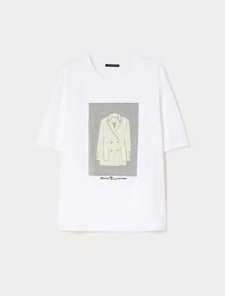 Embroidered jersey T-shirt - Marina Rinaldi