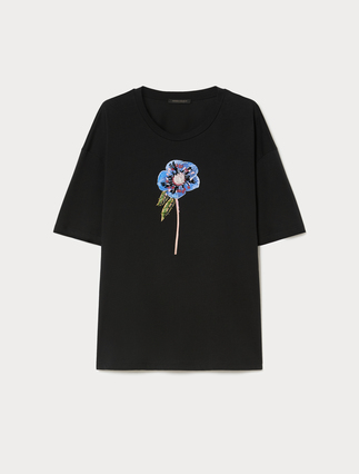 Jersey print T-shirt - Marina Rinaldi