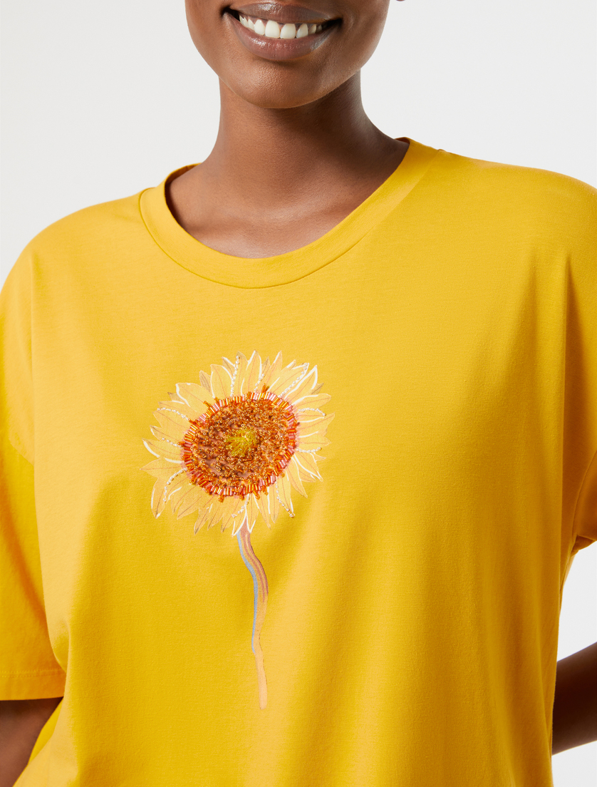 Jersey print T-shirt - HONEY - Marina Rinaldi - 5