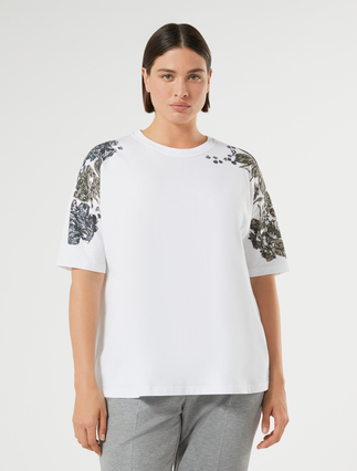 Jersey print T-shirt - OPTICAL WHITE