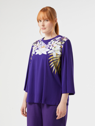 Jersey print T-shirt - PURPLE
