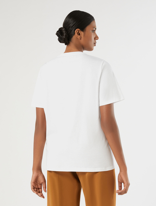 Jersey print T-shirt - OPTICAL WHITE - Marina Rinaldi - 4
