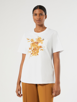Jersey print T-shirt - OPTICAL WHITE - Marina Rinaldi - 3