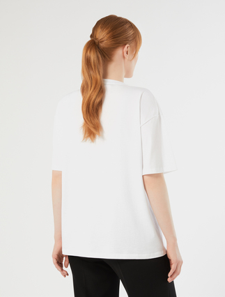 T-Shirt aus Jersey mit Stickerei - WEISS - Marina Rinaldi - 4