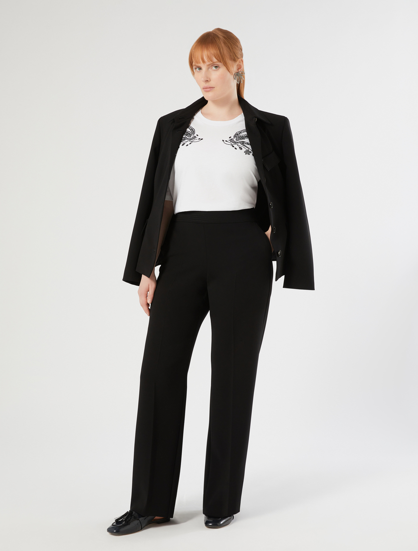 Embroidered jersey T-shirt - Marina Rinaldi