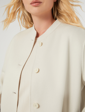 Double-faced wool and cashmere coat - ECRU - Marina Rinaldi - 5