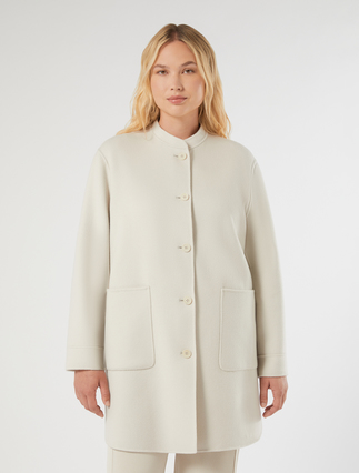 Double-faced wool and cashmere coat - ECRU