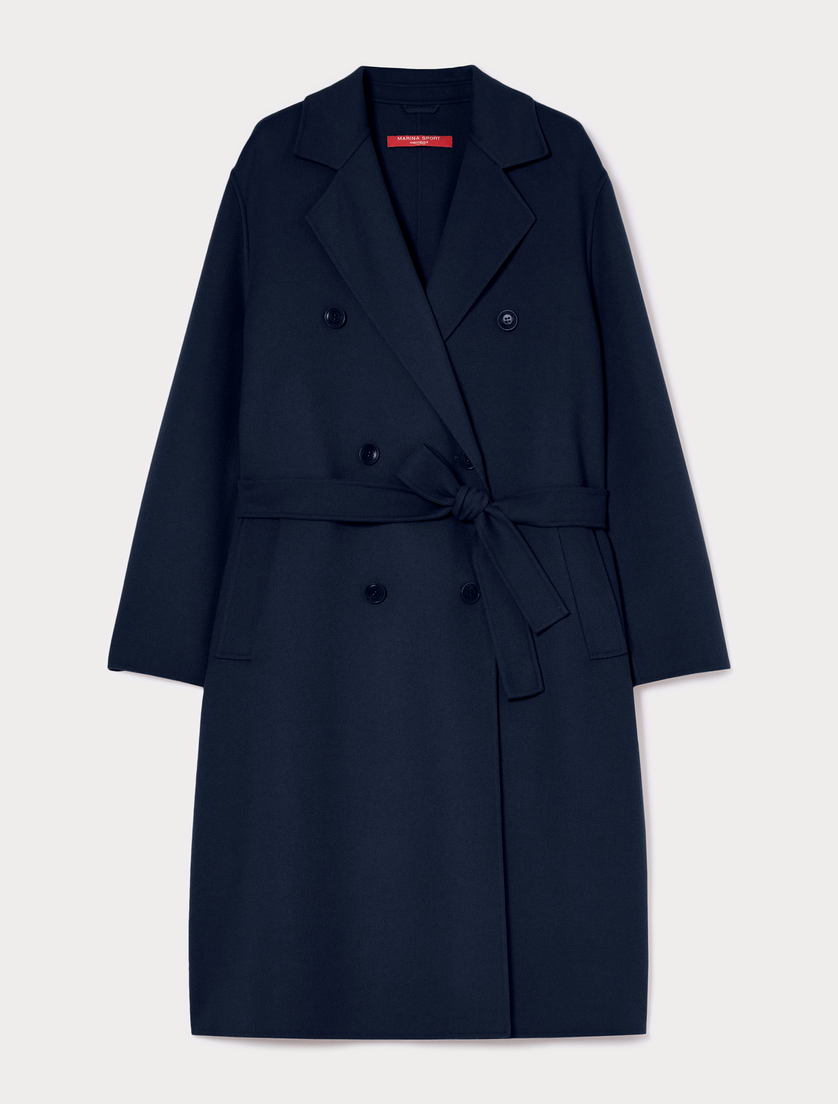 Double-faced wool-blend coat - ULTRAMARINE - Marina Rinaldi