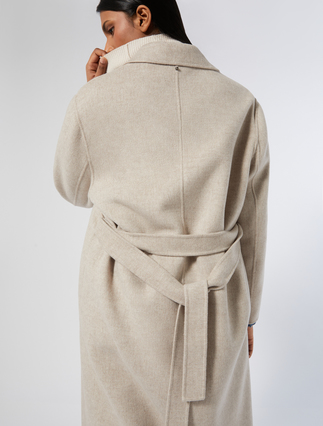 Mantel aus Wollgemisch-Doppelgewebe - KHAKI - Marina Rinaldi - 5