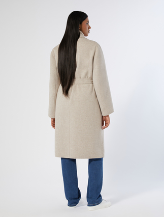 Mantel aus Wollgemisch-Doppelgewebe - KHAKI - Marina Rinaldi - 4