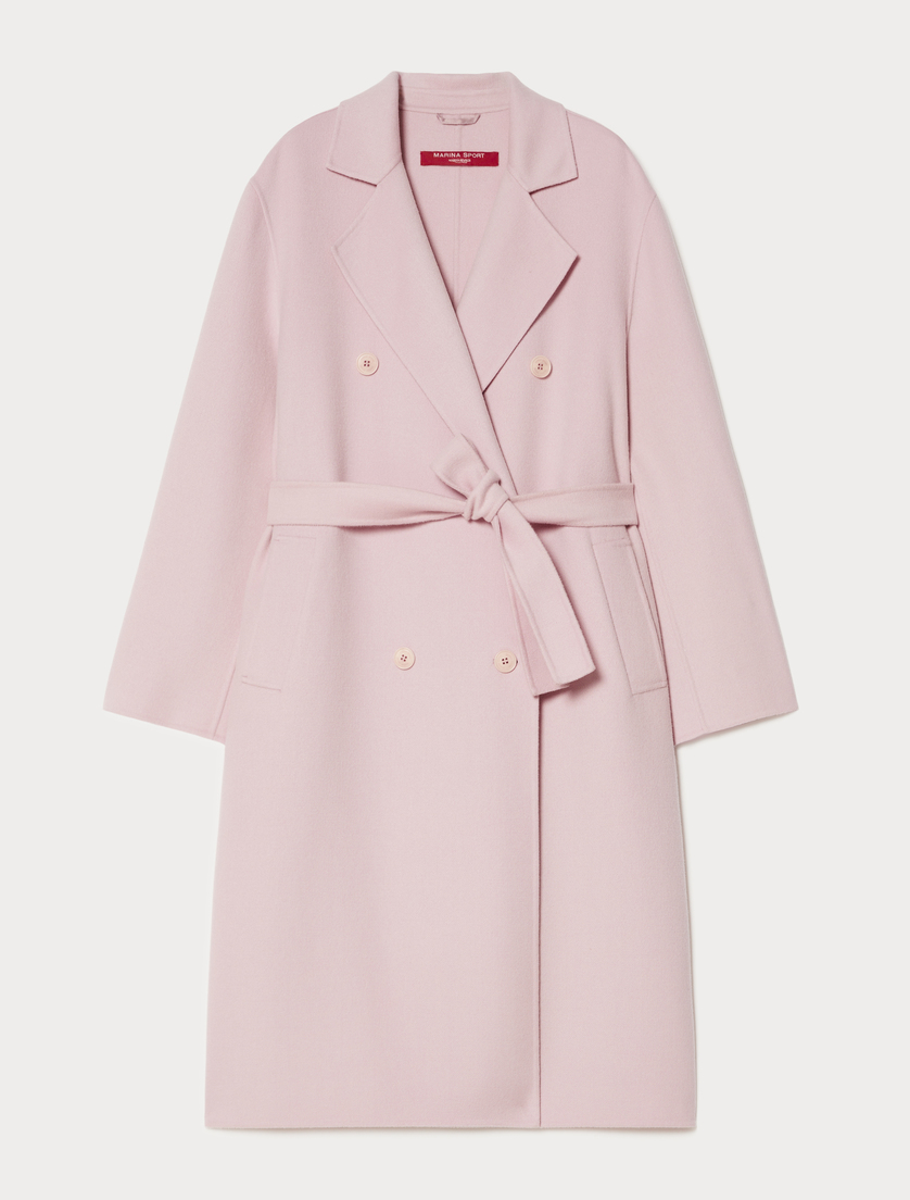 Μάλλινο παλτό διπλής όψης - ΡΟΖ - Marina Rinaldi