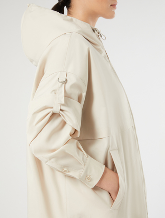 Water-repellent micro twill parka - ECRU - Marina Rinaldi - 5