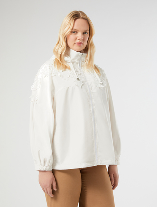 Short faille raincoat - IVORY