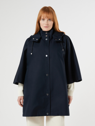 Water-repellent twill cape - MIDNIGHTBLUE