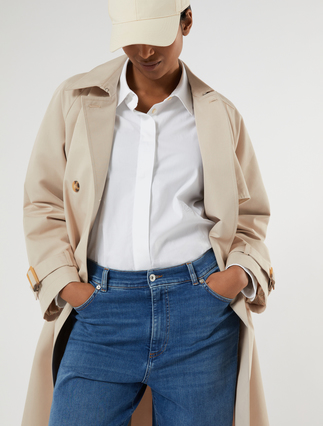 Water-repellent twill trench coat - BEIGE - Marina Rinaldi - 5