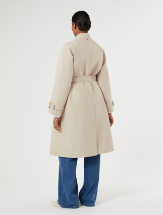 Water-repellent twill trench coat - BEIGE - Marina Rinaldi - 4