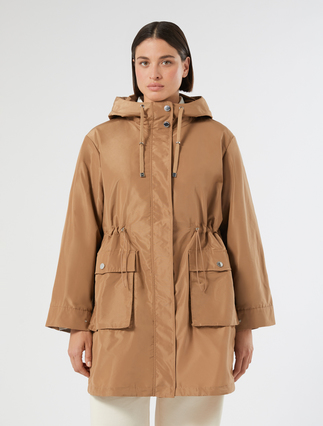 Taffeta parka raincoat - TAWNY
