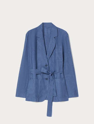 Open jacket in washed linen - Marina Rinaldi